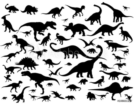 Bild på Dinosaurier Silhouetten